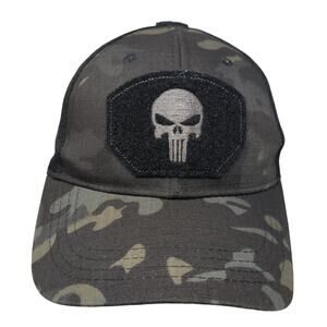 Punisher Skull Strapback Baseball Cap Multicolor One Size Adjustable Camouflage